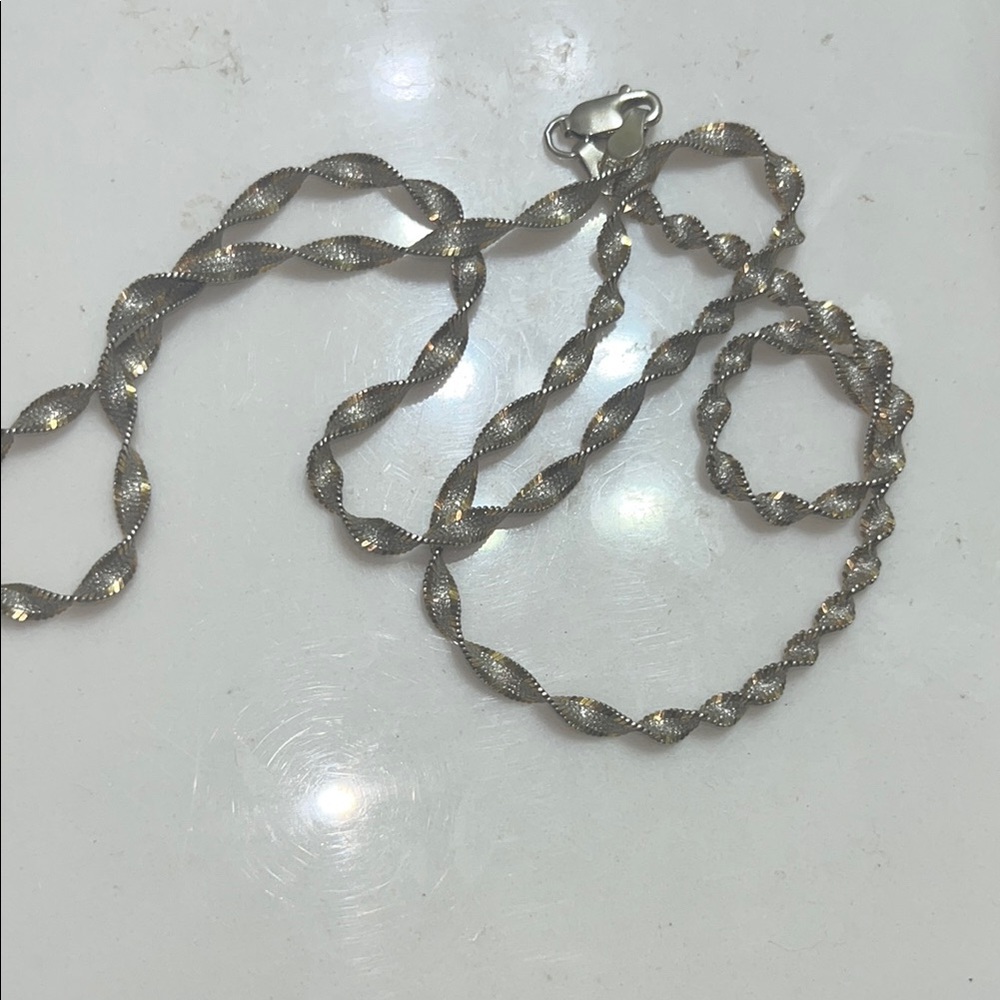Sterling sliver and gold plated 925 italy, vintage italy necklace. SOLD.